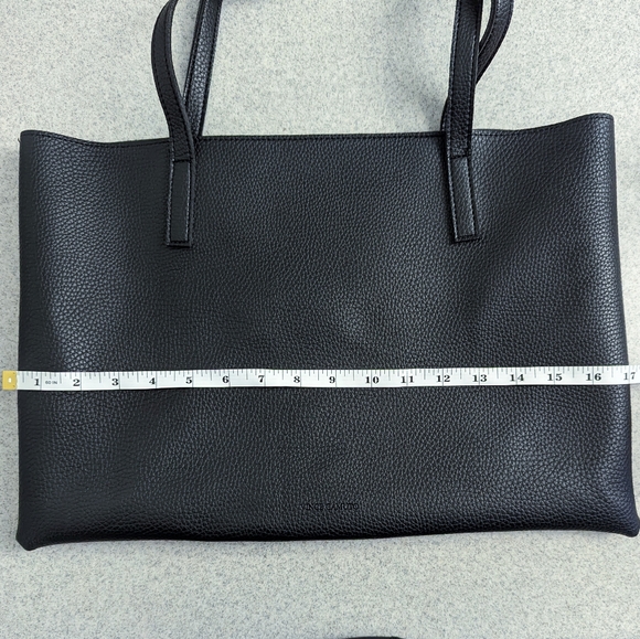 Vince Camuto Black Vegan Leather Pebble Textured Shoulder Tote - Picture 9 of 11